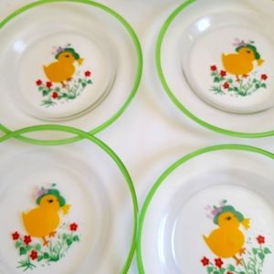 Cottontale Collection 8" glass plates; set of 4